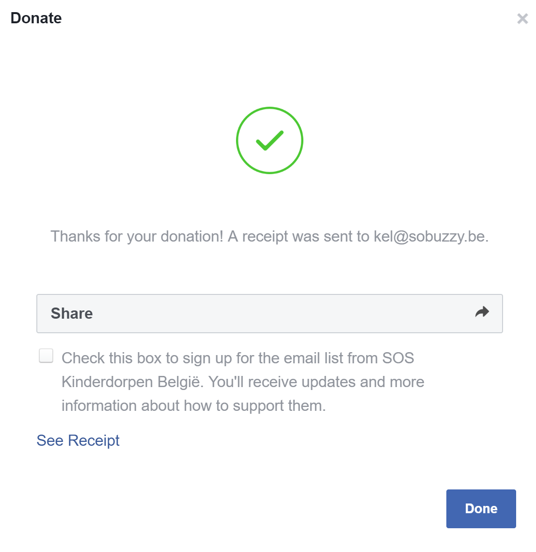 Facebook Donations - Doneren