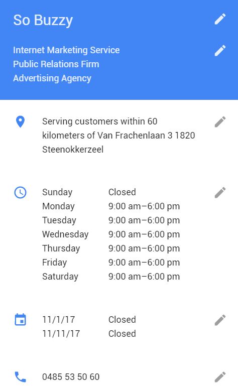 creating a Google Business Page
