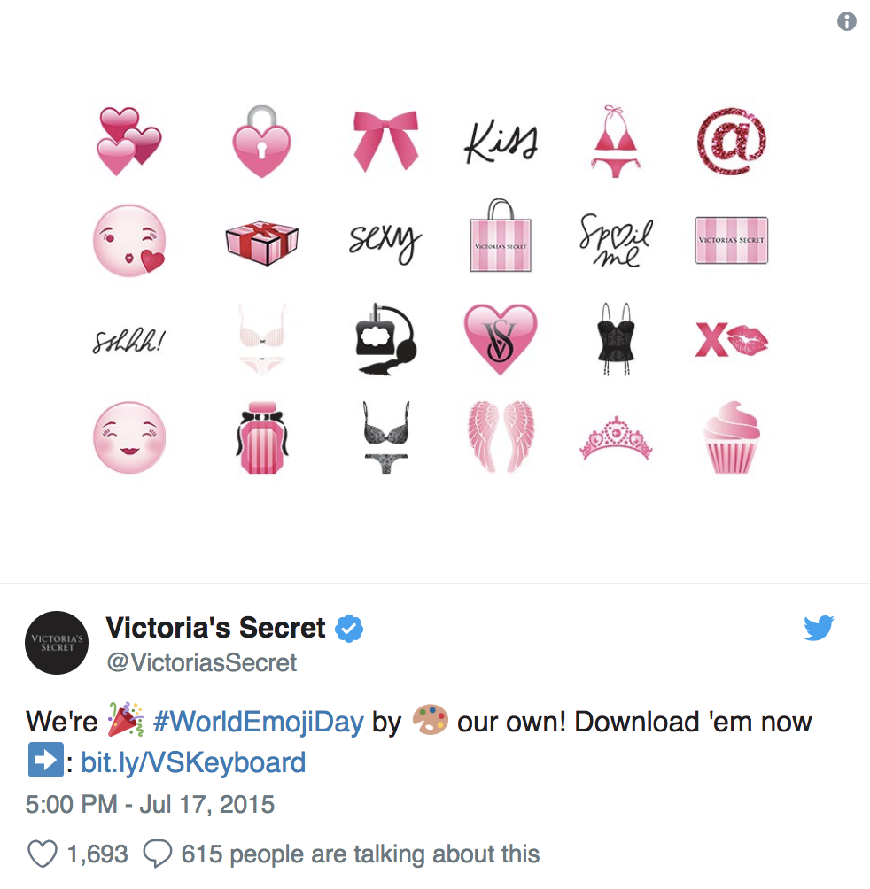 Victoria Secret's world emoji day inspiratie